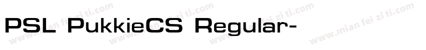 PSL PukkieCS Regular字体转换